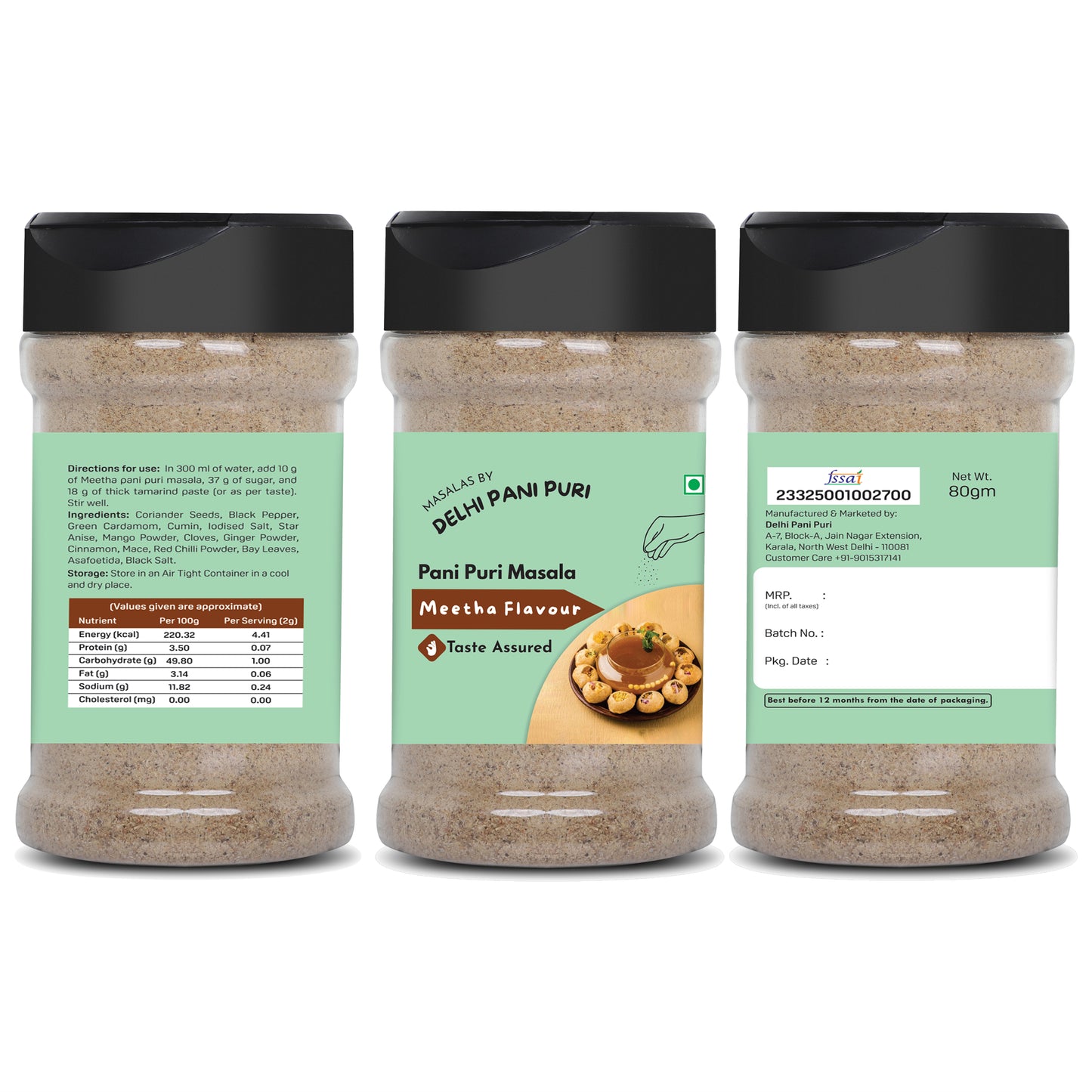 Pani Puri Masalas Combo of 6 Flavours