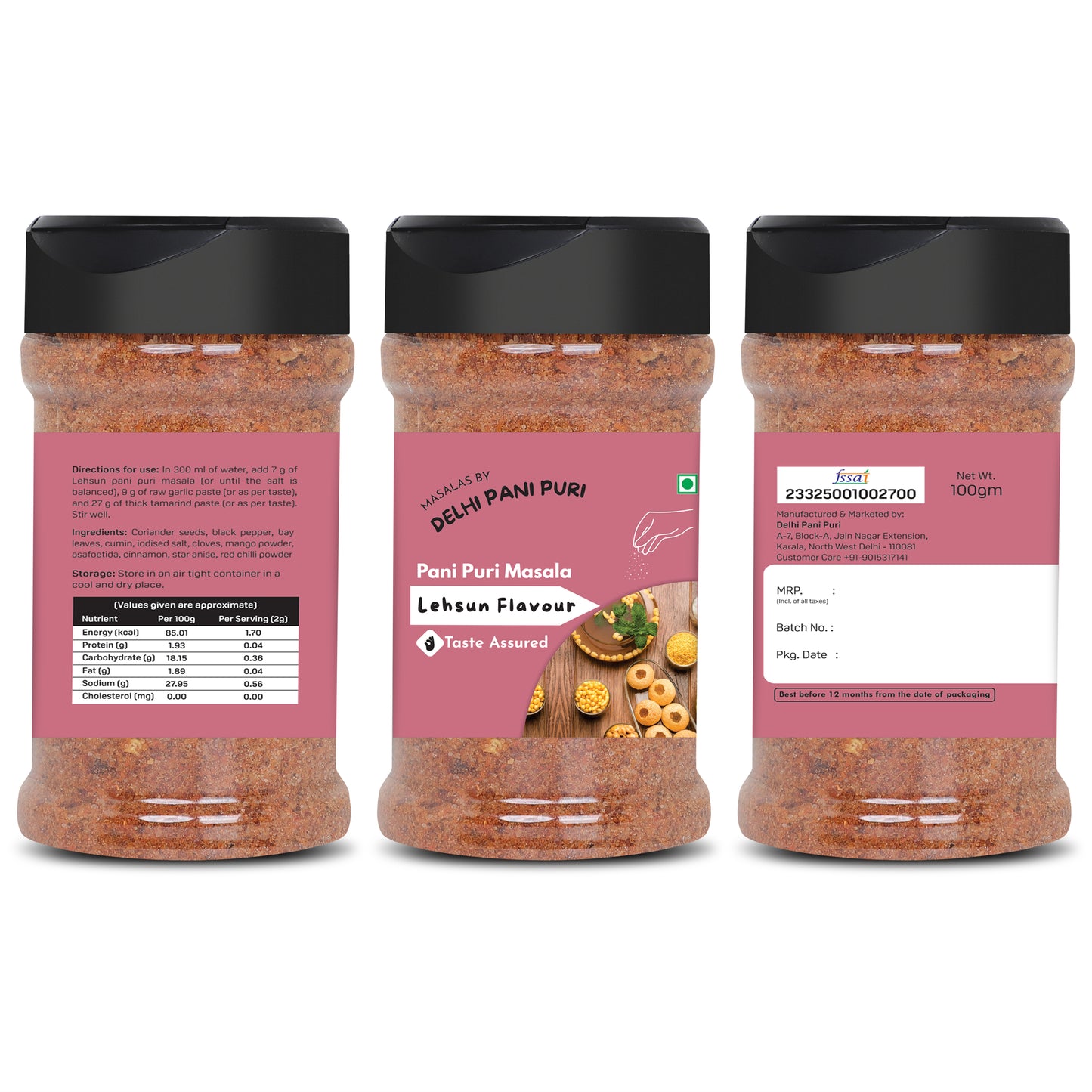 Pani Puri Masalas Combo of 6 Flavours